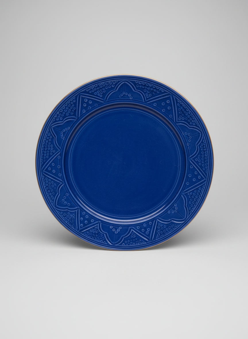 Assiette en céramique artisanale marocaine – Vaisselle fait main décorative