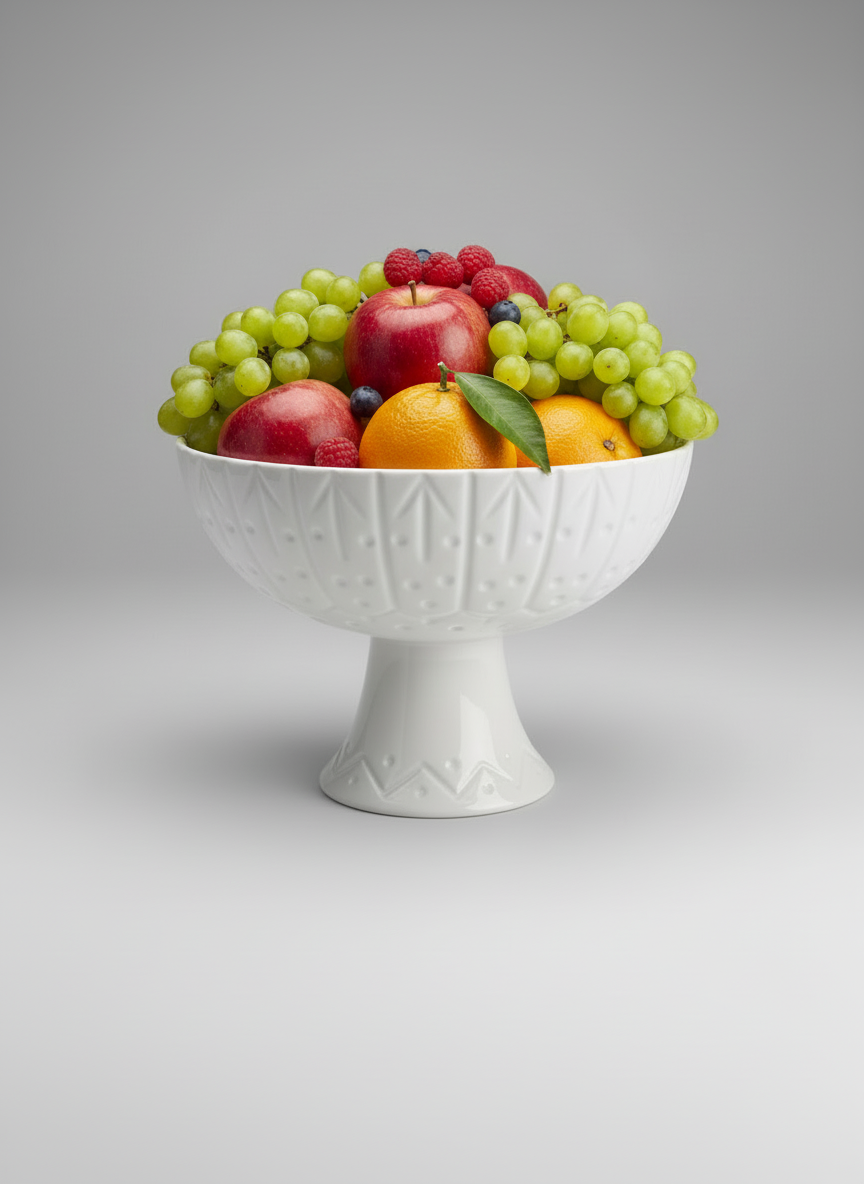 Bol sur pied en céramique artisanale marocaine – Fait main et décoratif