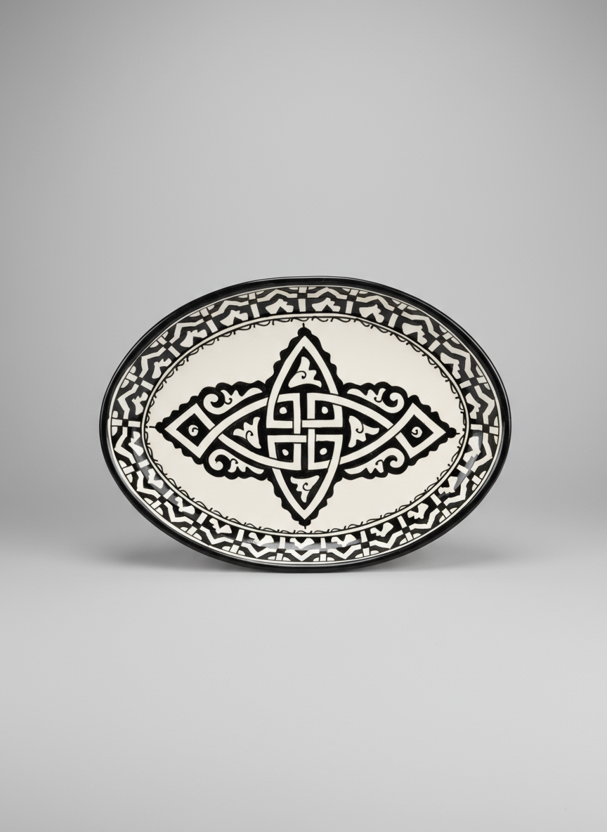 Assiette moyenne ovale